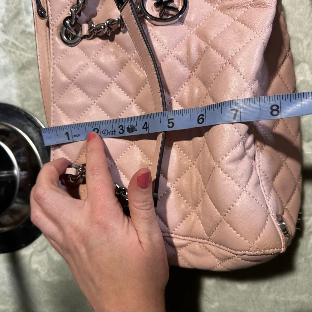 Michael Kors 30H5GAHT1L Susannah Quilted Blossom Leather Small Tote Women's Bag